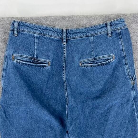 Reformation Jeans Montauk Pleated High Rise Twill 30 June Wash - Picture 6 of 8